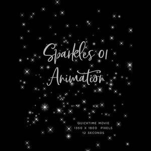 Sparkles 01 Quicktime Movie Animation with alpha Transparency for Tik Tok, youtube, etc. - Instant Download Digital Clip art