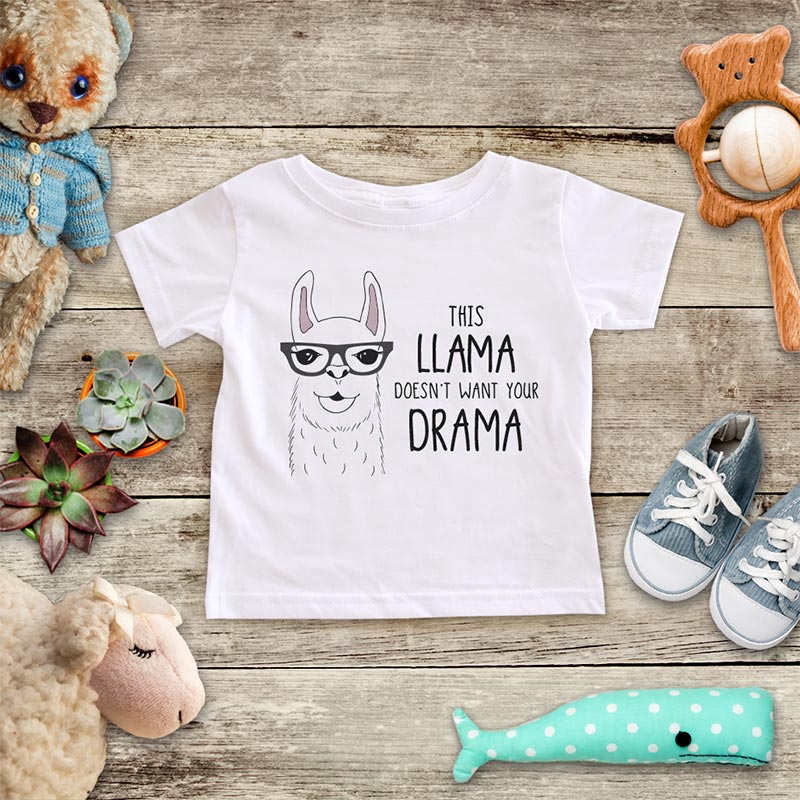 This Llama doesn't want your drama - Infant & Toddler Super Soft Fine Jersey Shirt or Baby Bodysuit - Baby Shower Gift Onesie
