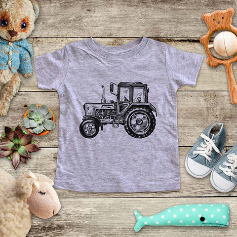 Tractor Farm Farmer kids baby onesie shirt - Infant & Toddler Youth Soft Fine Jersey Shirt