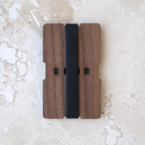 Walnut or Cherry Wood Wallet 2-Piece Slim Credit Card and/or Business Card Holder, Minimalist wallet boyfriend husband gift