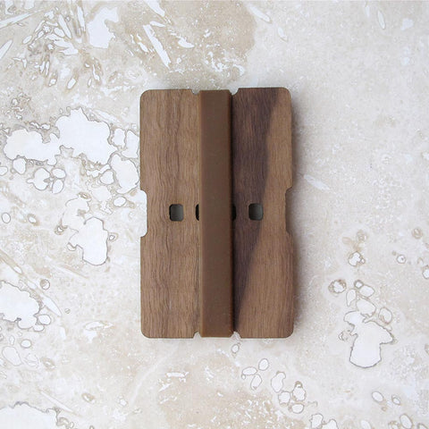 Walnut or Cherry Wood Wallet 1-Piece Credit Card and/or Business Card Holder, Minimalist wallet boyfriend husband gift