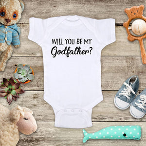 Will you be my Godfather? baby onesie shirt - Infant & Toddler Super Soft Fine Jersey Shirt Hello Handmade