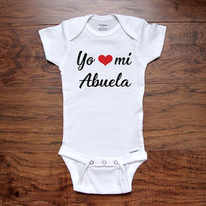 Yo heart love mi Abuela - Spanish baby onesie I love my grandma - Infant & Toddler Youth Soft Shirt baby birth pregnancy announcement